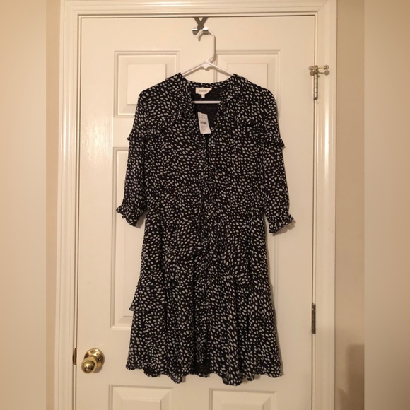 Bohme 4 Printed Ruffle Detailed Dress medium NWT - Picture 3 of 17